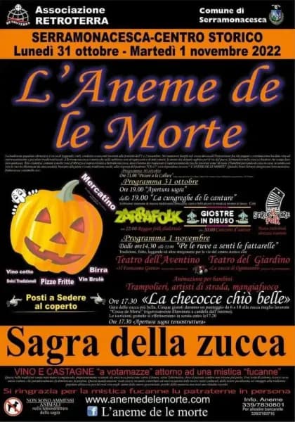 Eventi Halloween Abruzzo 2022 - Serramonacesca (PE)