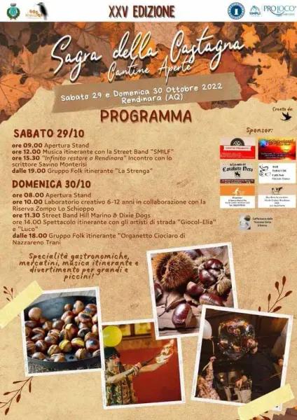 Programma sagra della castagna Rendinara