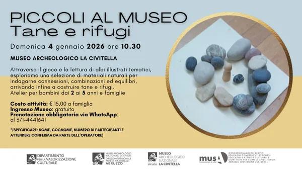 Copertina: 𝗣𝗜𝗖𝗖𝗢𝗟𝗜 𝗔𝗟 𝗠𝗨𝗦𝗘𝗢...  𝗧𝗮𝗻𝗲 𝗲 𝗿𝗶𝗳𝘂𝗴𝗶