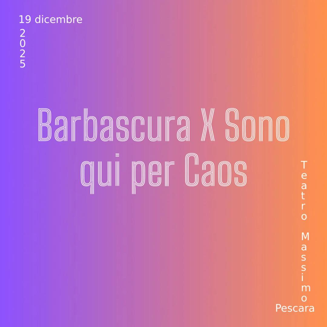 Copertina: Barbascura X Sono qui per Caos