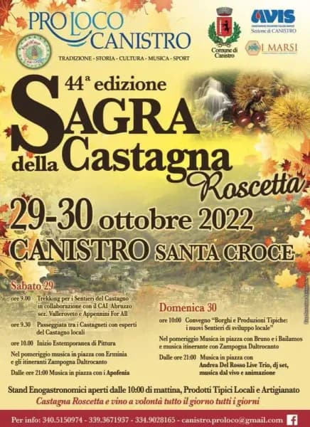 sagra della castagna Canistro