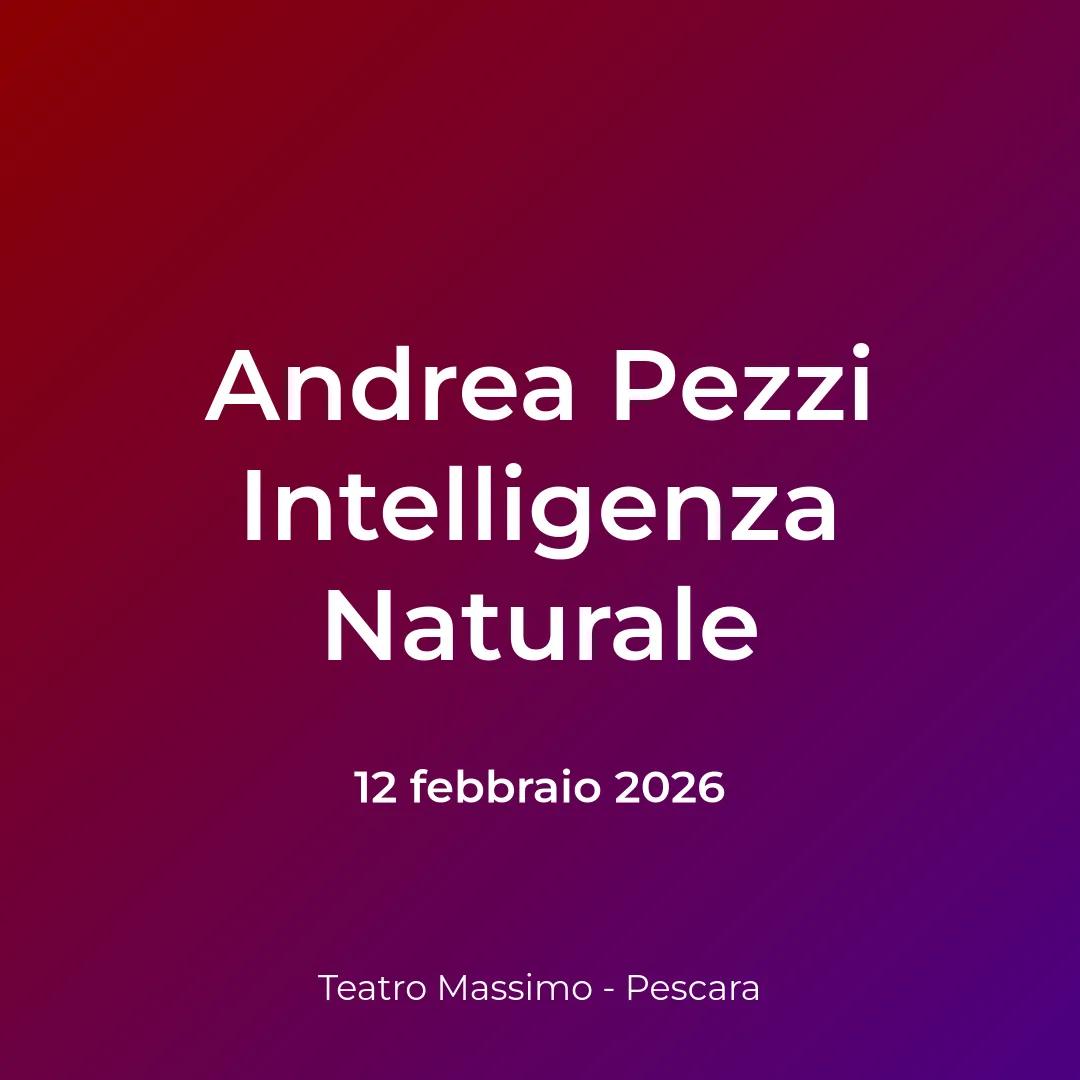 Copertina: Andrea Pezzi Intelligenza Naturale