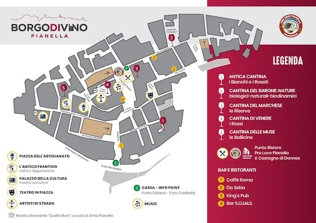 borgo divino cartina evento pianella 2022