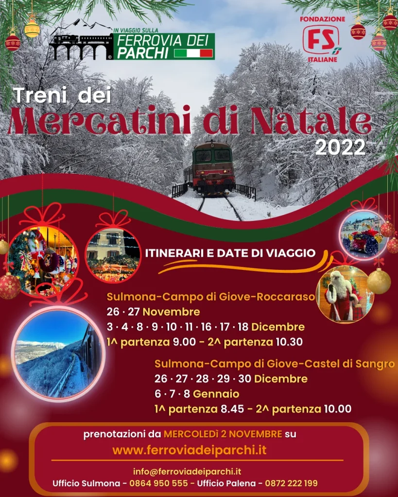 trenino mercatini di natale sulmona